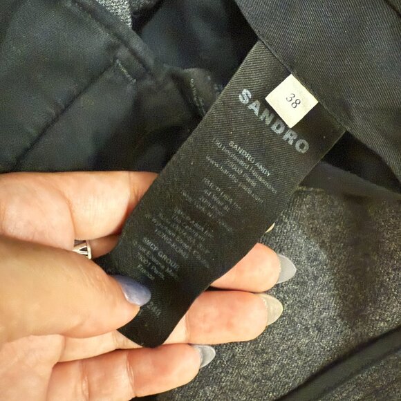 Maje Wool Blend Straight Leg  Pants - Picture 5 of 12